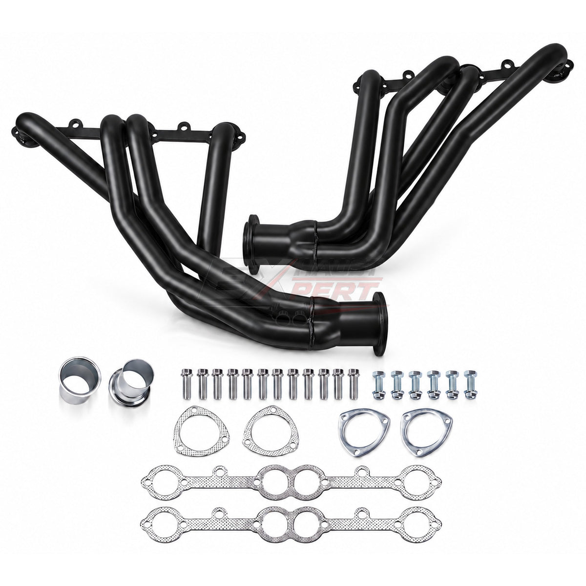 Black Long Tube Headers for 1966-1991 Chevy/GMC C/K Pickup & Blazer/Jimmy SUV (Small Block)