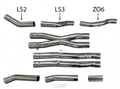 2005-2013 C6 CORVETTE LS2 LS3 X-PIPE